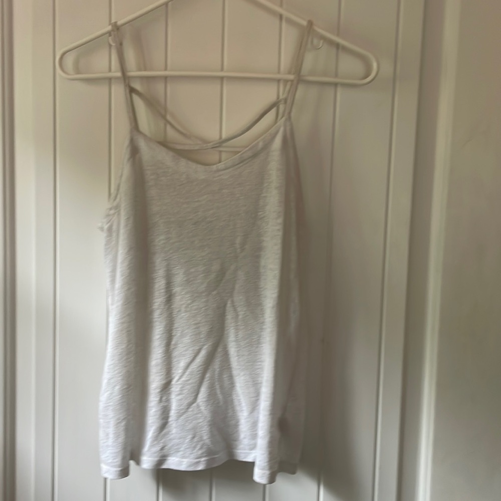 White strappy tank top
